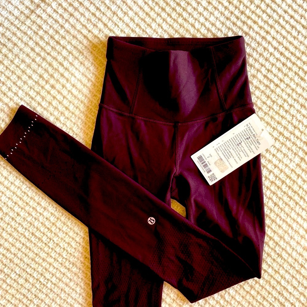 Lululemon run tights new with tag plum